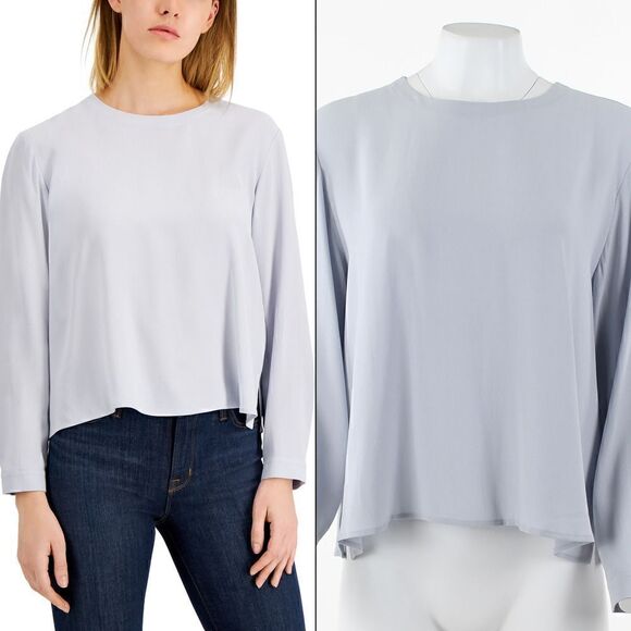 Eileen Fisher Silk Top India Sky - Picture 1 of 5